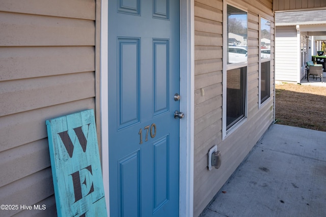 view of doorway to property