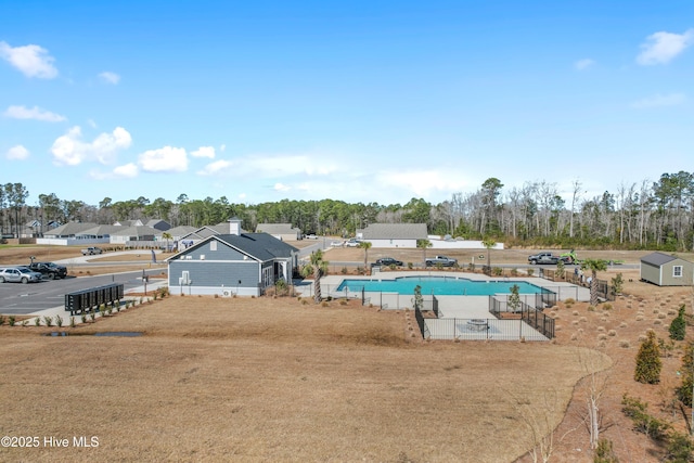 birds eye view of property