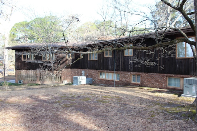 exterior space with central air condition unit