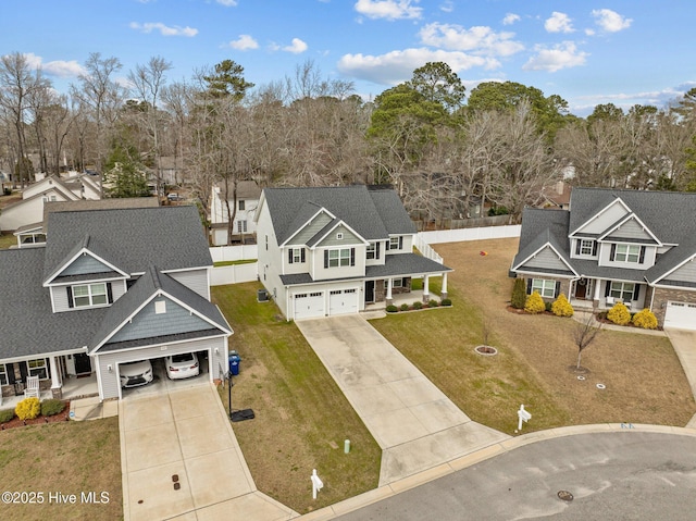 bird's eye view featuring a residential view