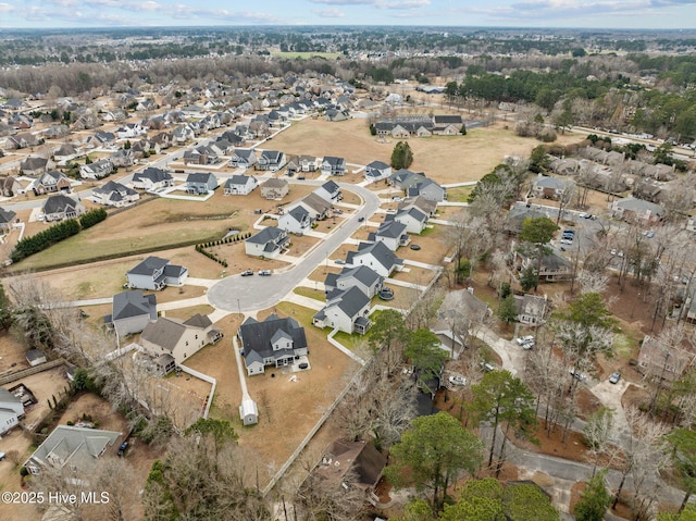 drone / aerial view with a residential view