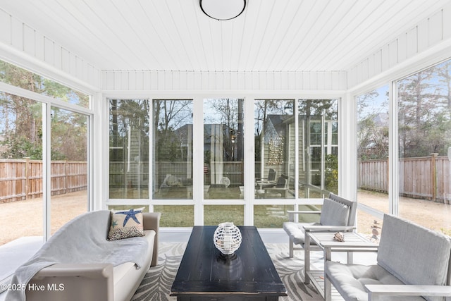 sunroom / solarium featuring a wealth of natural light