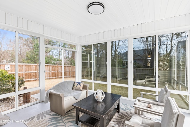 view of sunroom