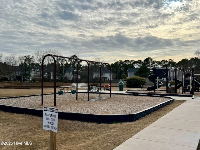 view of community jungle gym