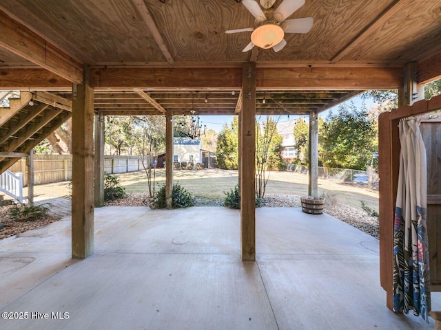 129 Sunset Dr, Cedar Point, NC 28584 - view of patio / terrace featuring fence