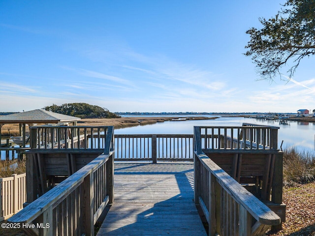129 Sunset Dr, Cedar Point, NC 28584 - dock area with a water view