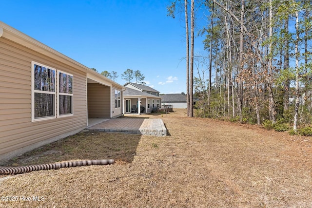 view of yard with a patio