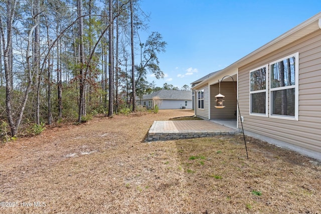 view of yard featuring a patio
