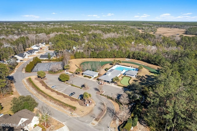 aerial view with a view of trees