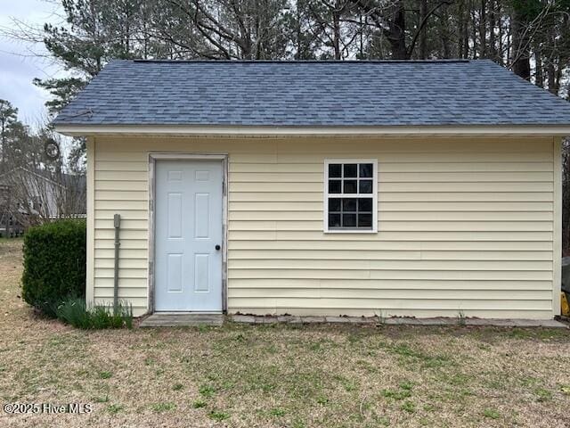 view of outbuilding featuring an outdoor structure