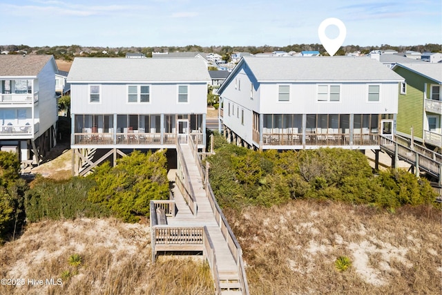 drone / aerial view with a residential view