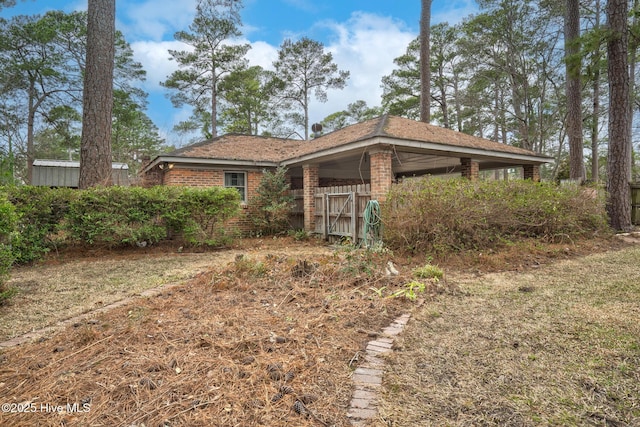 back of property with brick siding