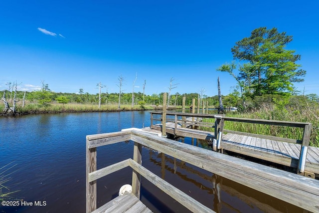 485 N Wild Rice Dr SW, Supply, NC 28462 - view of dock with a water view