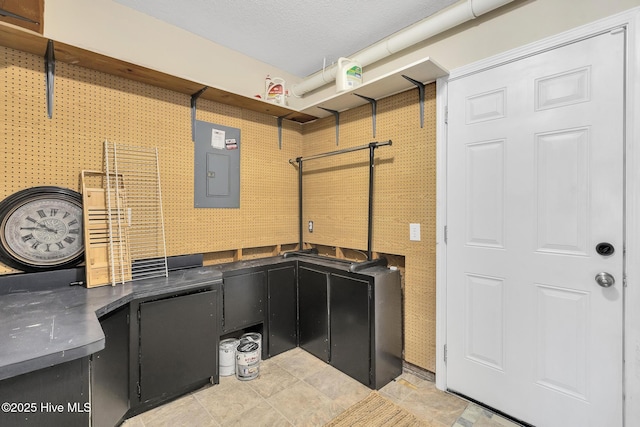 laundry area with electric panel