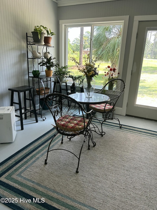 view of dining room