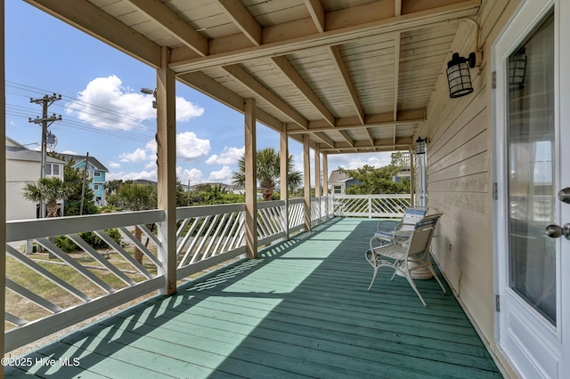 view of wooden terrace