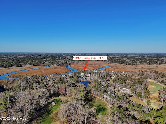 1807 Baywater Ct SE, Bolivia, NC 28422 - aerial view featuring a water view and golf course view
