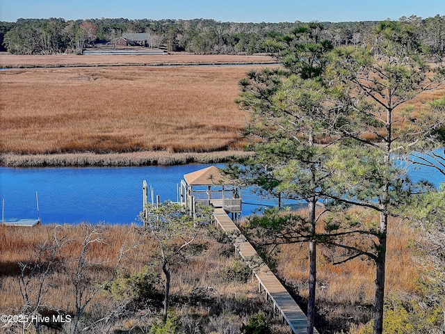 1807 Baywater Ct SE, Bolivia, NC 28422 - water view featuring a boat dock