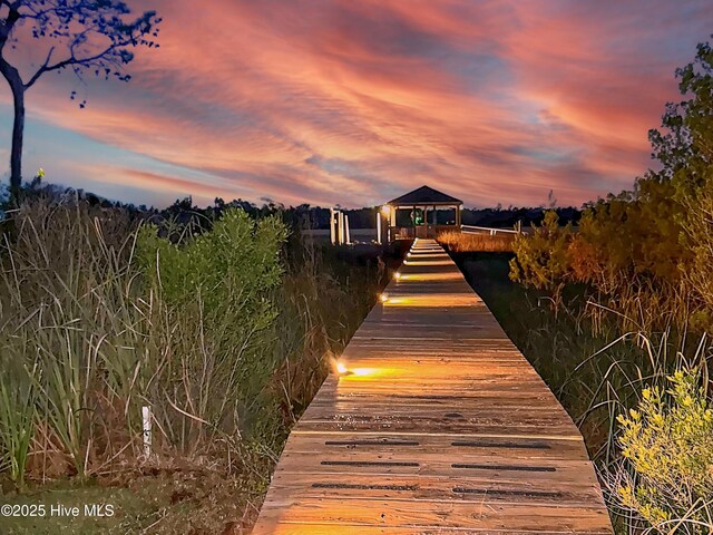 1807 Baywater Ct SE, Bolivia, NC 28422 - view of dock with a gazebo