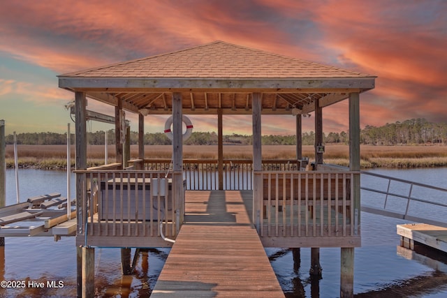 1807 Baywater Ct SE, Bolivia, NC 28422 - dock area with a gazebo and a water view
