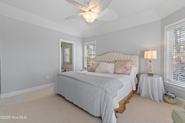 1807 Baywater Ct SE, Bolivia, NC 28422 - bedroom featuring ceiling fan, baseboards, and carpet flooring