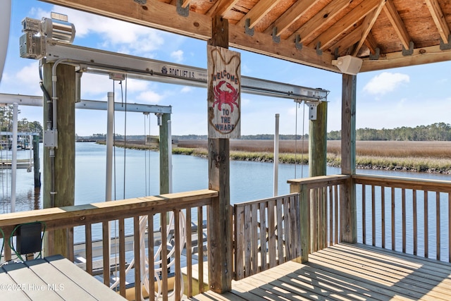 1807 Baywater Ct SE, Bolivia, NC 28422 - view of dock with a water view and boat lift