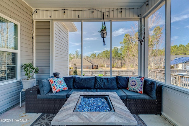 view of sunroom / solarium