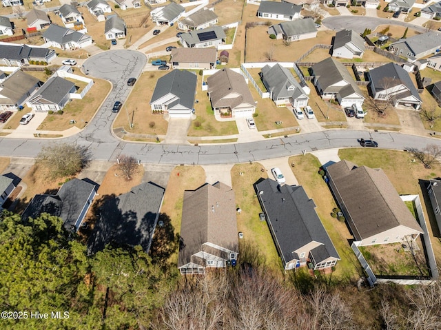 aerial view with a residential view