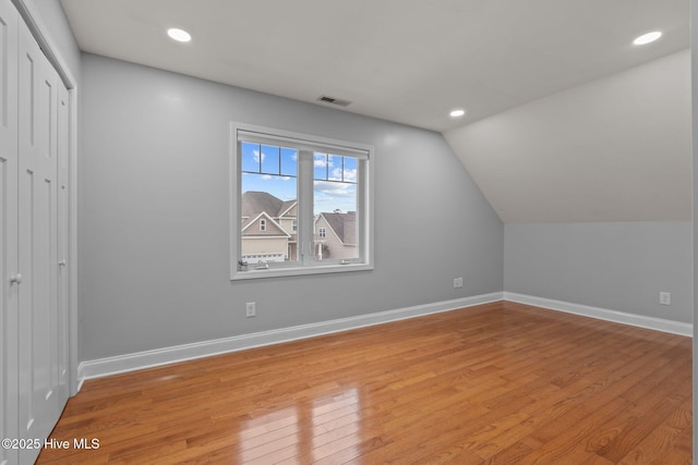 126 Lightwater Dr, Aberdeen, NC 28315 - bonus room with visible vents, recessed lighting, baseboards, and wood finished floors