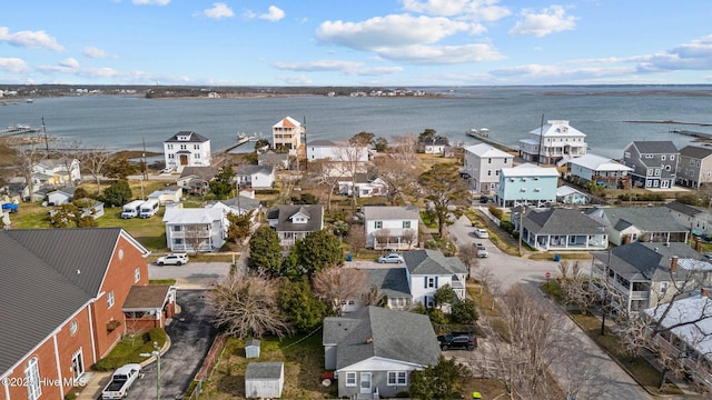 209 N 8th St, Morehead City, NC 28557 - aerial perspective of suburban area with a large body of water