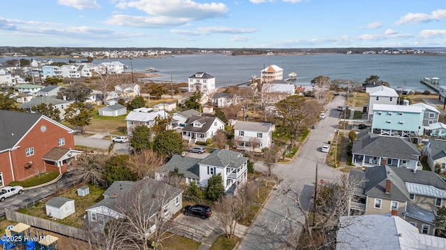 209 N 8th St, Morehead City, NC 28557 - aerial overview of property's location with nearby suburban area and a large body of water