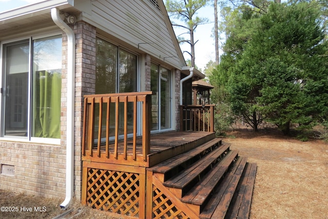 view of wooden deck