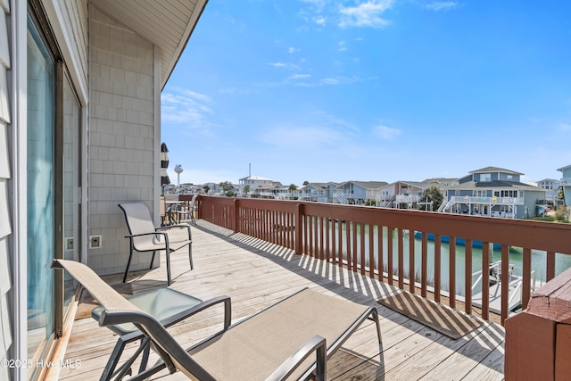 deck featuring a residential view