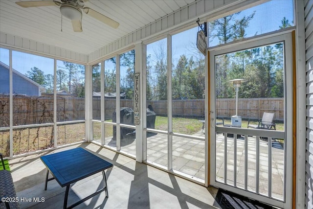 view of sunroom