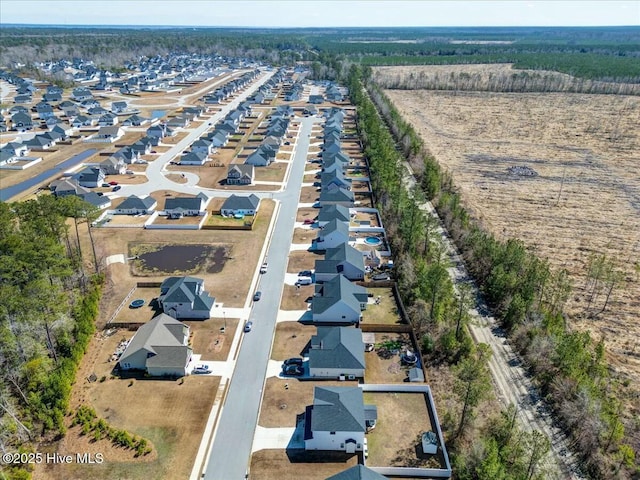 bird's eye view featuring a residential view