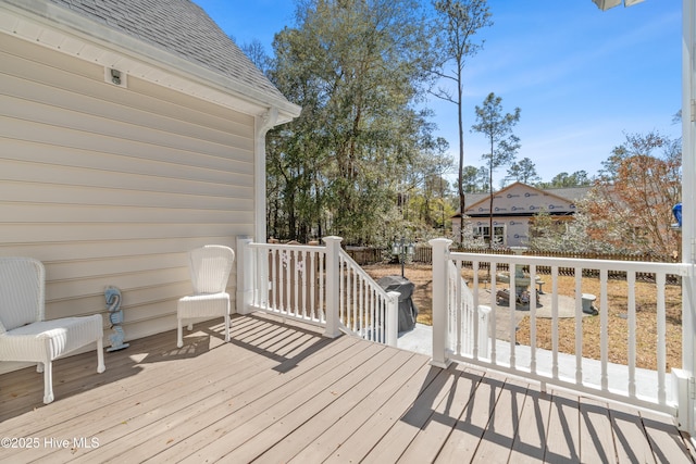 view of wooden deck