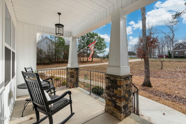 view of patio / terrace with a porch