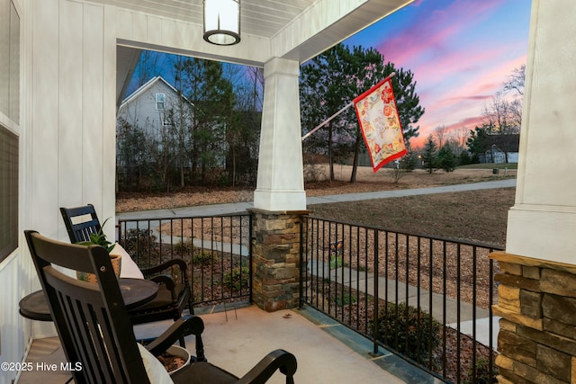 view of patio / terrace with a porch