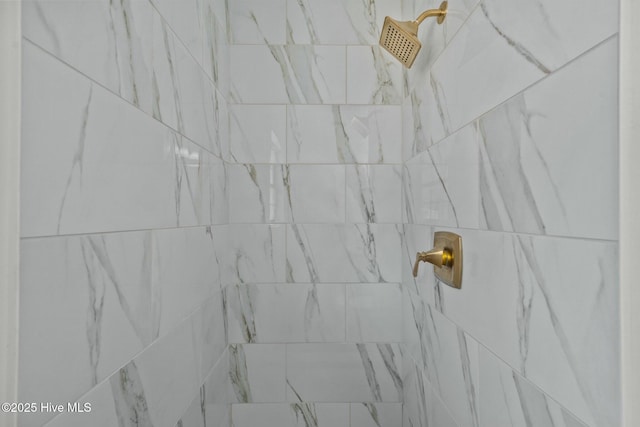 interior space featuring a tile shower