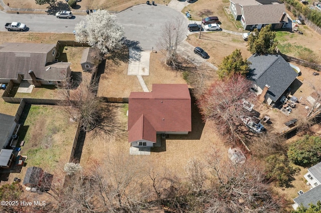 aerial view featuring a residential view