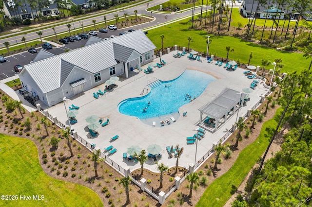 5151 Creswell Dr, Leland, NC 28451 - aerial view of a pool