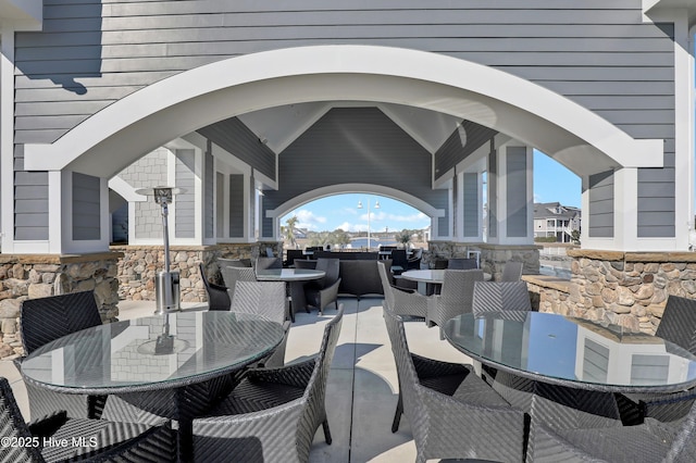 view of patio with outdoor dining area