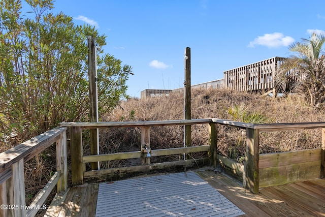 view of wooden terrace