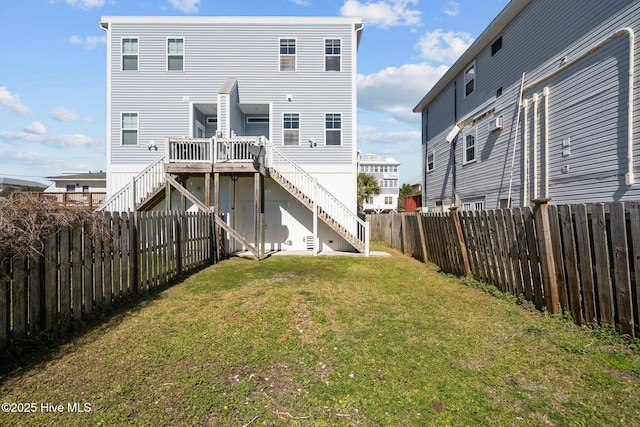 205 Fayetteville Ave Unit 1, Carolina Beach, NC 28428 - back of house with stairway and a deck