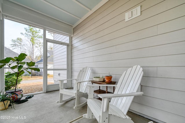 view of sunroom