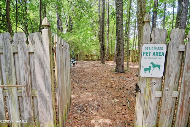 exterior space featuring fence