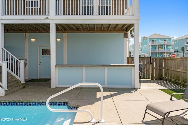 449 E Fourth St, Ocean Isle Beach, NC 28469 - swimming pool with a patio area and stairs