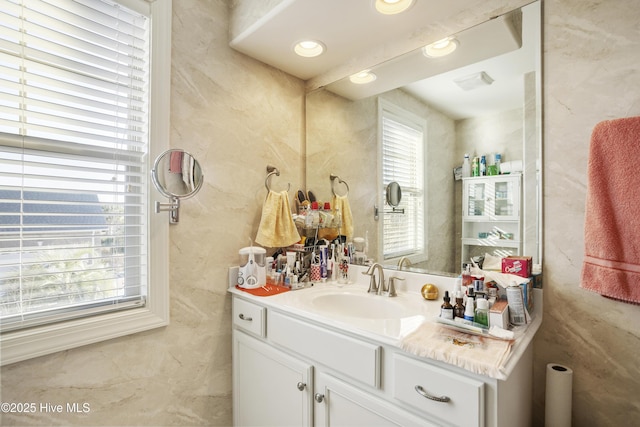 bathroom featuring vanity