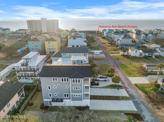 304 Alabama Ave Unit 2, Carolina Beach, NC 28428 - drone / aerial view featuring a water view