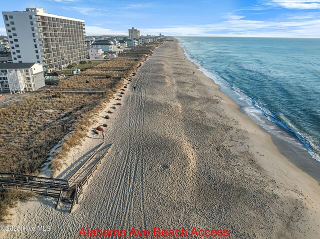 304 Alabama Ave Unit 2, Carolina Beach, NC 28428 - property view of water with a beach view